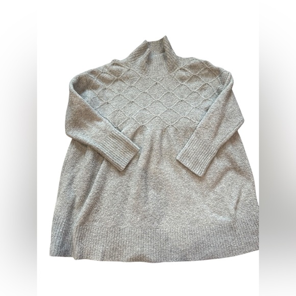 Free People Jaci Sweater Dress Gray Small Turtleneck Babydoll Wool Blend - Picture 9 of 11